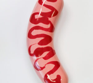 Sausage with ketchup