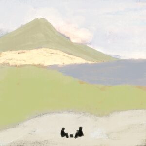 Picnic at the foot of the volcano