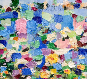 Autumn flower field painting