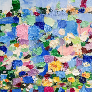 Autumn flower field painting